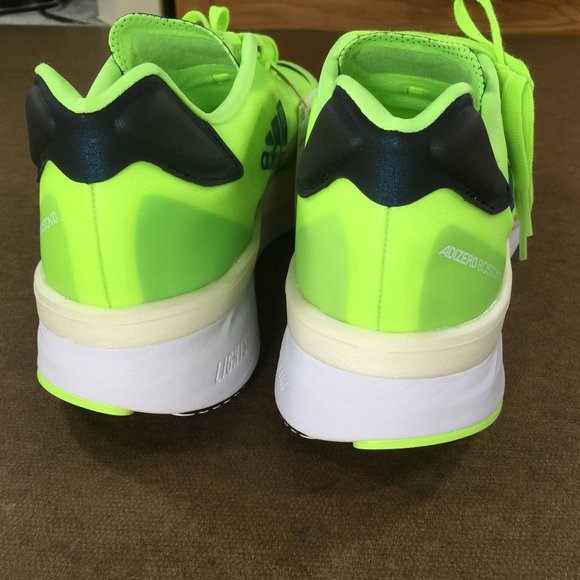 Adidas Adizero Boston 10 Running Shoes Mens Size 12 Signal Green H67514 - Picture 5 of 10